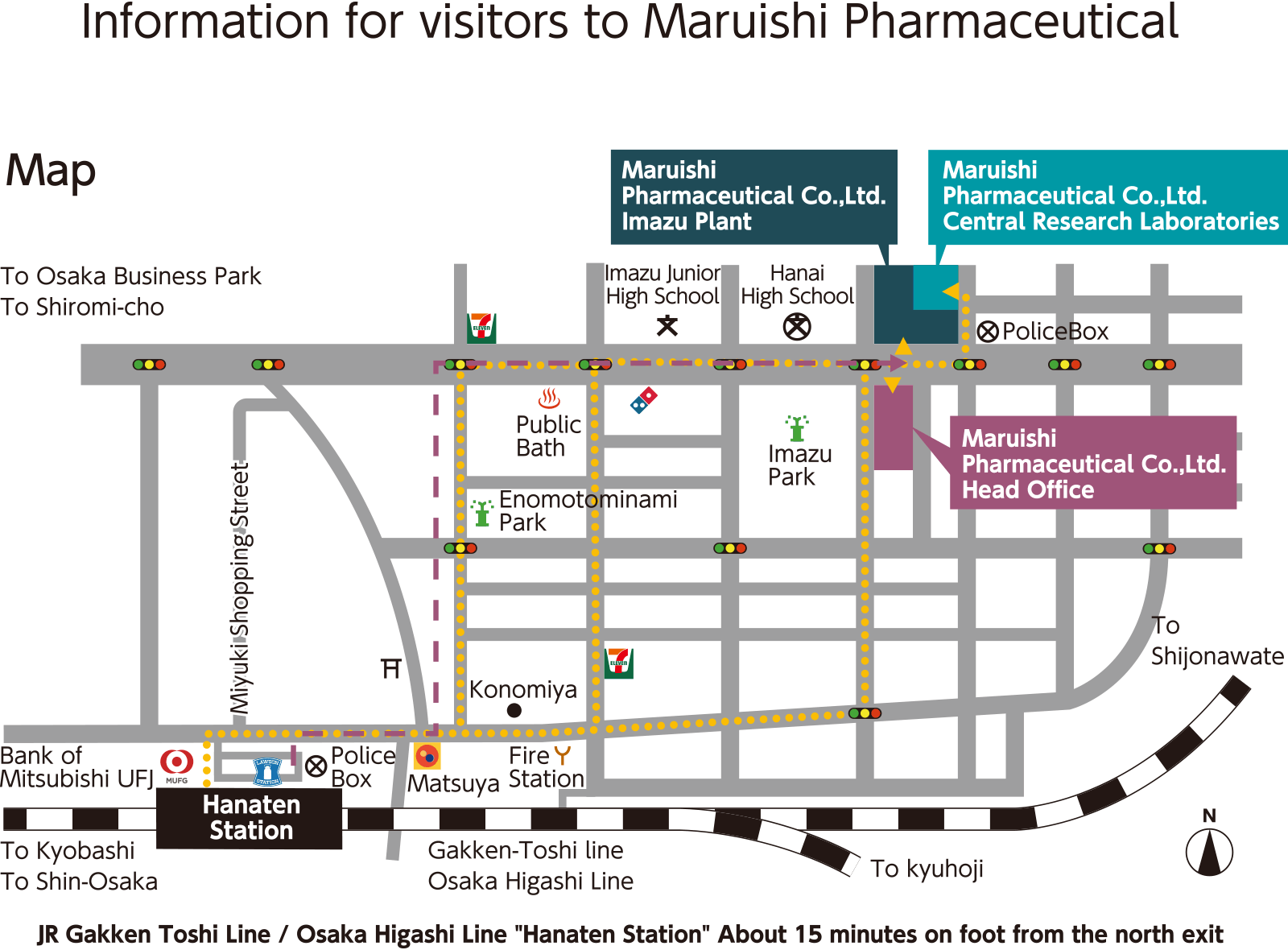 Information for Visitors to Maruishi Pharmaceutical