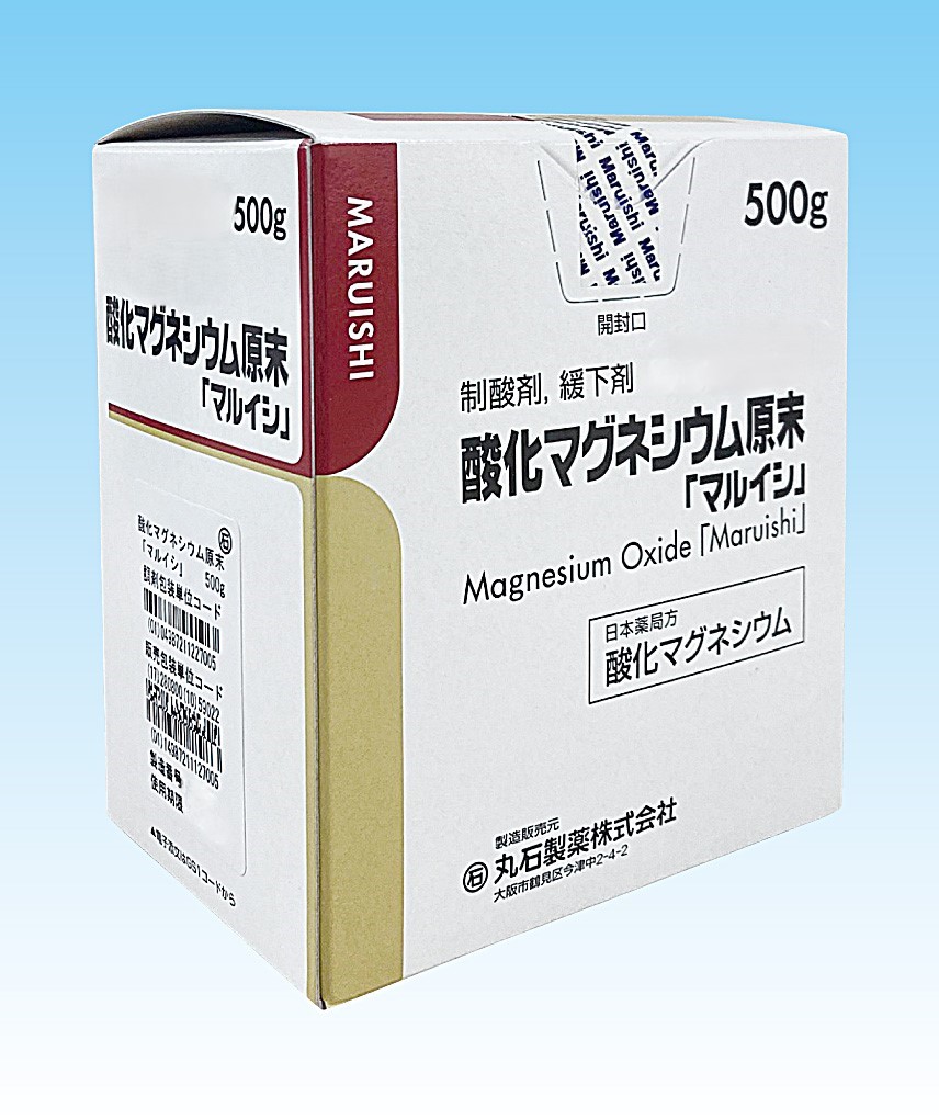 酸化マグネシウム原末「マルイシ」バラ：500g［袋］